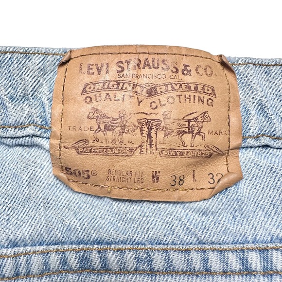 Levi’s | Men | Vintage 505 Orange Tab Regular Fit Straight Leg Jean | 38x32 - Picture 8 of 12